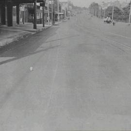 View showing Tram Lines, Parramatta Road Camperdown, 1931