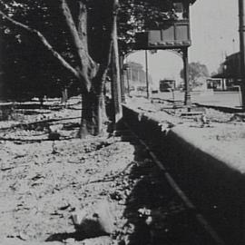 View of widening of road, Parramatta Road Broadway, 1929