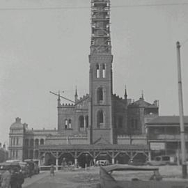 Dismantling of St Stephens Church, Martin Place extension, Macquarie Street Sydney, 1935
