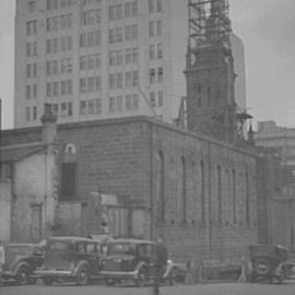 St Stephens Church, dismantling, Martin Place extension, Macquarie Street Sydney, 1935