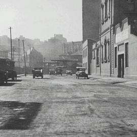 State of the road prior to reconstruction, Pier Street Haymarket, 1932