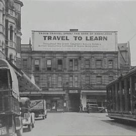 View west from Circular Quay, Pitt Street at Circular Quay, 1935