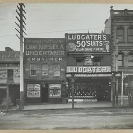 Print - Undertaker and tailor, Oxford Street Darlinghurst, 1910