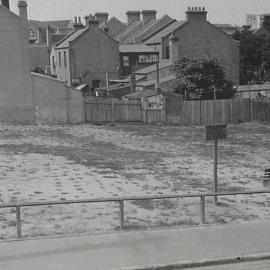 Playground after conversion into grassed plot, Alexander and Phelps Streets Surry Hills, circa 1930