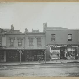 Print - Streetscape with businesses on Oxford Street Darlinghurst, 1910