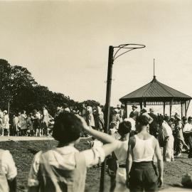 Netball courts at Moore Park Recreation Centre, Moore Park Road and South Dowling Street Sydney, 1933