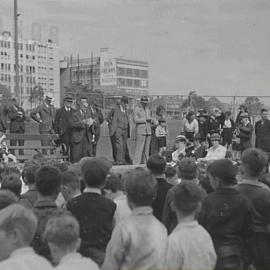 Official opening of Camperdown Park Children's Playground, Australia Street Camperdown, 1935