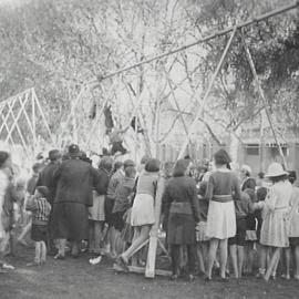 Children on swings, Camperdown Park Children's Playground, Australia Street Camperdown, 1935