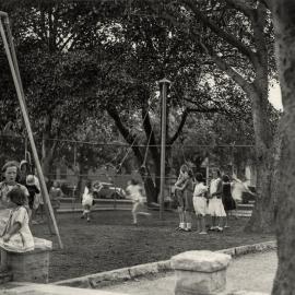 Children playing at Camperdown Park Children's Playground, Australia Street Camperdown, 1935