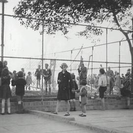 Children playing, Camperdown Park Children's Playground, Australia Street Camperdown, 1935