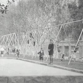 Boys playing, Camperdown Park Children's Playground, opening, Australia Street Camperdown, 1935