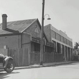 Looking towards Lyons Road at realignment of Purkis Street Camperdown, 1940