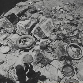 View showing rubbish waiting to be burned, Pyrmont Destructor, Bank Street Pyrmont, 1936