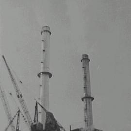 Chimney stacks and cranes on roof, Pyrmont Power Station, Pyrmont Street Pyrmont, no date