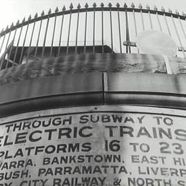 Devonshire Street Tunnel extension, Railway Square Haymarket, 1975