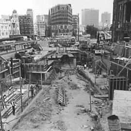 Devonshire Street tunnel extension, Railway Square Haymarket, 1975