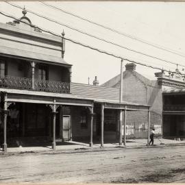 Print - Streetscape with buildings along George Street West Camperdown, 1911