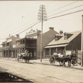 Print - Streetscape with buildings on George Street West Camperdown, 1911