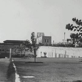 View showing landscaping, garden beds, Upper Fort Street Sydney, 1937