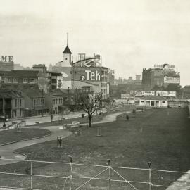 View over newly landscaped King George V Memorial Park, York Street The Rocks, 1937