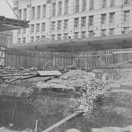 Street realignment and excavation work, Goulburn Street Sydney, 1935