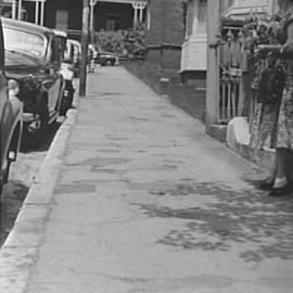 Footpath, Rosebank Street Darlinghurst, 1957