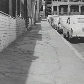 Footpath, Rosebank Street Darlinghurst, 1957