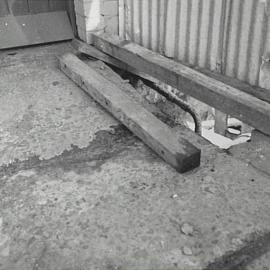 Collapsed footpath, Ross Street and Parramatta Road Forest Lodge, 1963