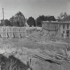 Collapsed footpath, Ross Street and Parramatta Road Forest Lodge, 1963