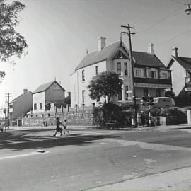 Streetscape, corner of Ross Street and Bridge Road Forest Lodge, 1962