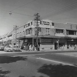 Streetscape, corner of Ross Street and Bridge Road Forest Lodge, 1962