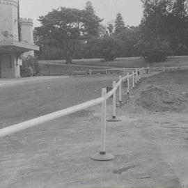 Cahill Expressway roadworks, Conservatorium of Music, Conservatorium Road Sydney, 1956