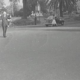 Cahill Expressway roadworks, Macquarie Street Sydney, 1958