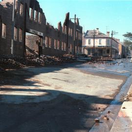 Nock & Kirby building after fire, Pitt Street Redfern, 1985