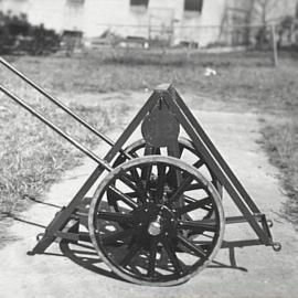 Trolley for new type of portable litter bins, 1935