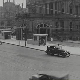 Main entrance after reconstruction, Sydney Town Hall, George Street Sydney, 1934