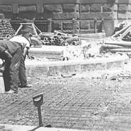 Alterations to main entrance and steps, Sydney Town Hall, George Street Sydney, 1934