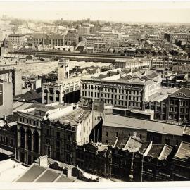 View south-west from Sydney Town Hall clock tower, 1927