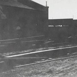 Concrete tests in yards, Wattle Street Depot, corner Fig and Wattle Streets Pyrmont, 1932