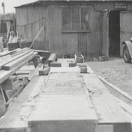 Concrete tests in yards, Wattle Street Depot, corner Fig and Wattle Streets Pyrmont, 1932