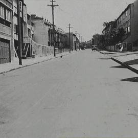Road surface, post reconstruction, Womerah Avenue Darlinghurst, 1928