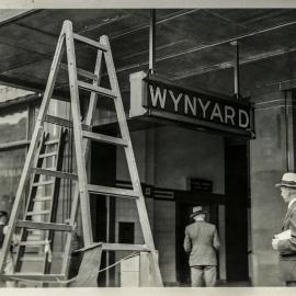 Entrance to Wynyard Railway Station, York Street Sydney, 1933