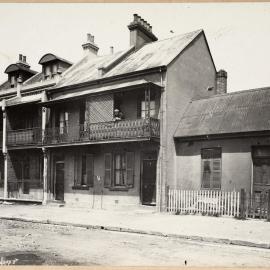 Print - Terrace houses and cottage on Bourke Street Woolloomooloo, circa 1921
