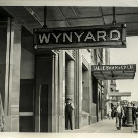 Entrance to Wynyard Railway Station, York Street Sydney, 1933