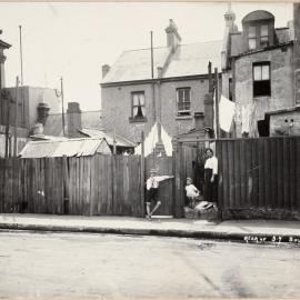 Print - Buildings from the rear of Bourke Street Woolloomooloo, circa 1921