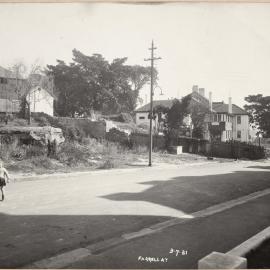 Print - Streetscape, Farrell Avenue at Clapton Place Darlinghurst, 1921