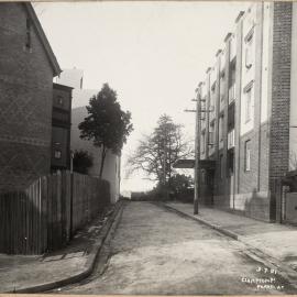 Print - Streetscape with buildings along Clapton Place Darlinghurst, 1921