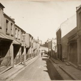 Print - Streetscape with buildings along Wemyss Street Surry Hills, no date