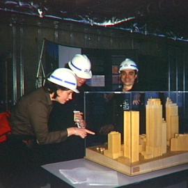 Staff viewing model at Aurora Place, Phillip Street Sydney, 2000