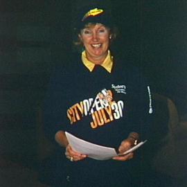 Welcome to GPO, City staff member at GPO Building, Sydney, 2000